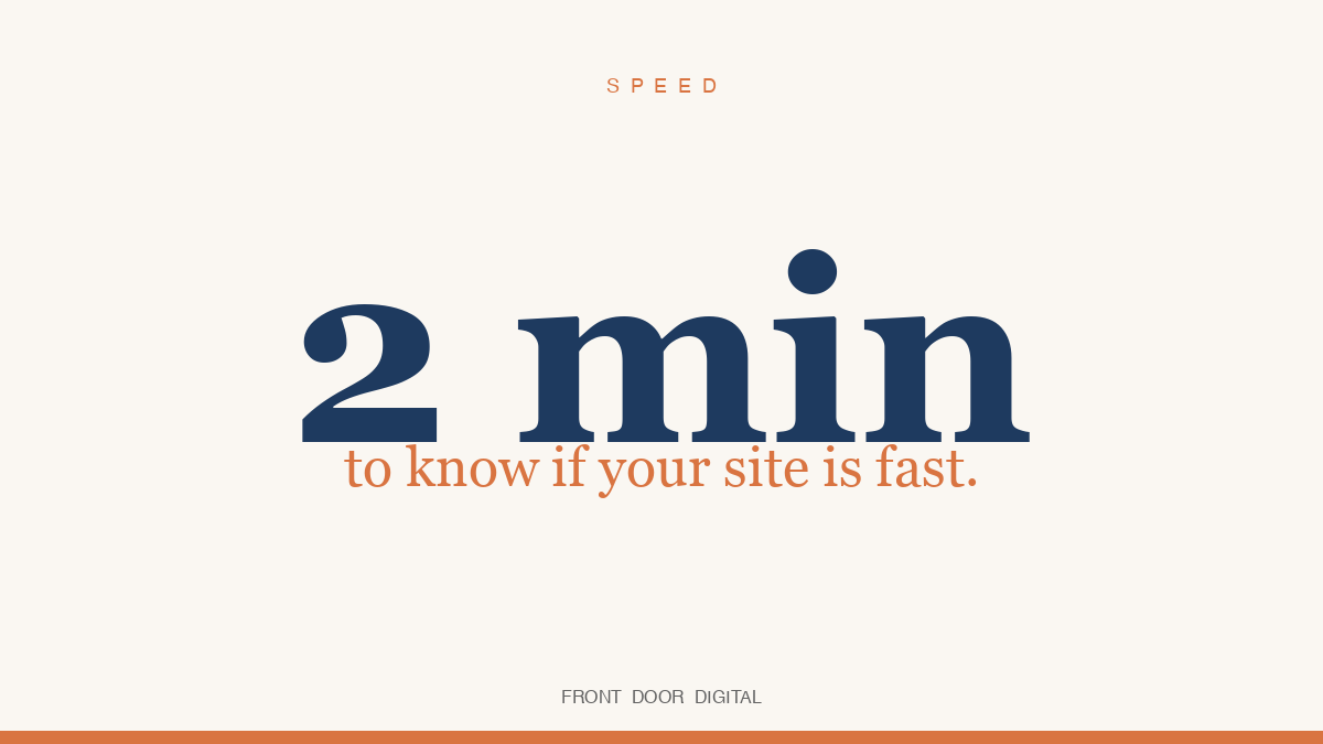 2 minute speed test title card