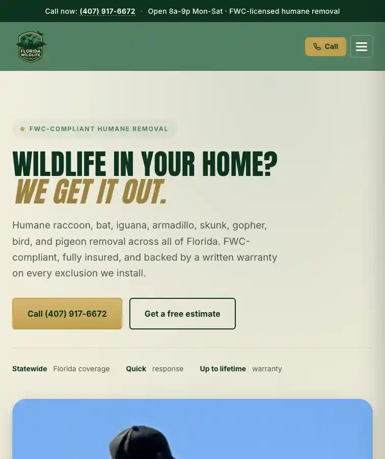 Florida Wildlife Specialists new homepage