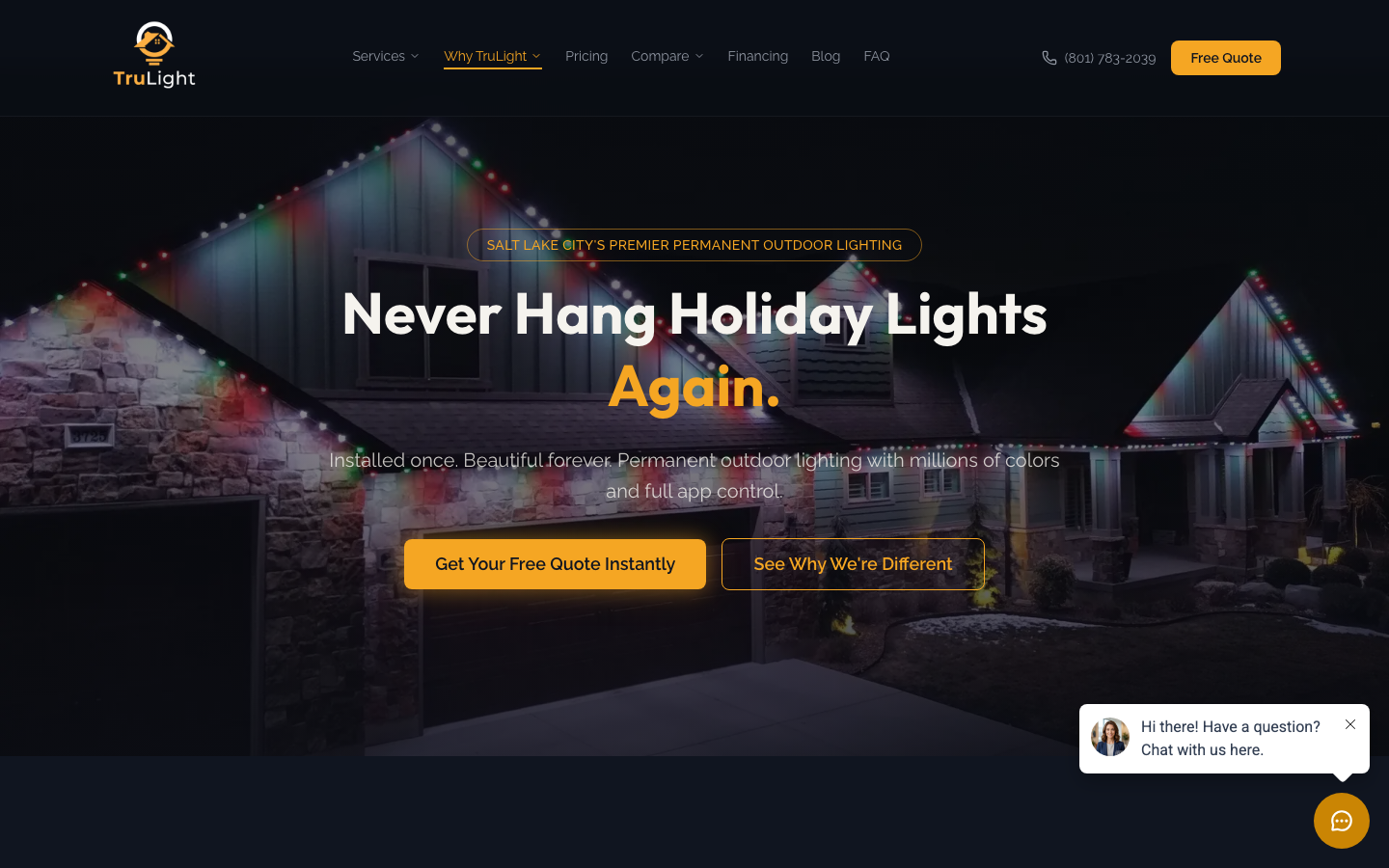 TruLight SLC new homepage